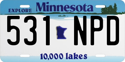 MN license plate 531NPD