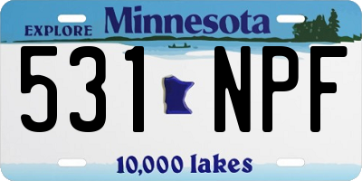 MN license plate 531NPF