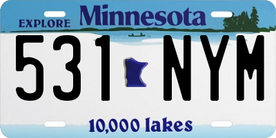 MN license plate 531NYM