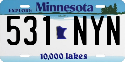 MN license plate 531NYN