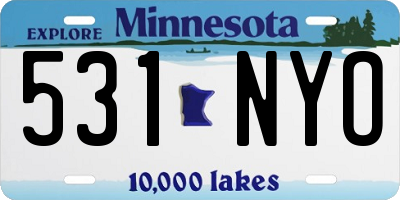 MN license plate 531NYO