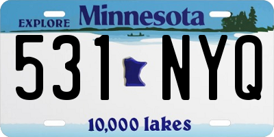 MN license plate 531NYQ