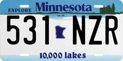 MN license plate 531NZR