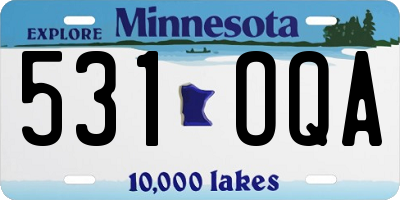 MN license plate 531OQA