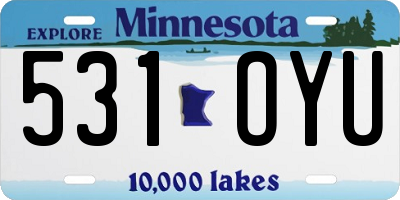 MN license plate 531OYU