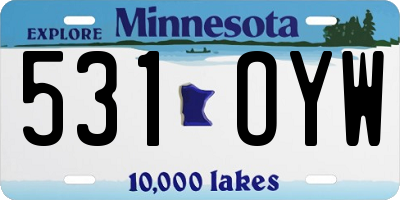 MN license plate 531OYW