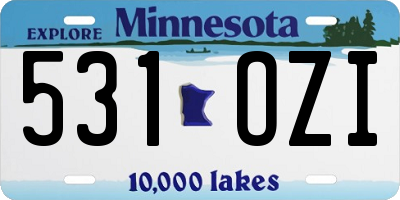 MN license plate 531OZI