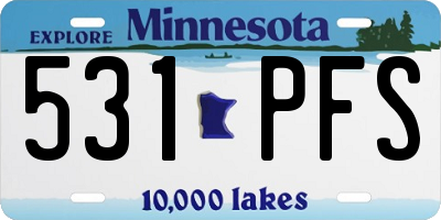 MN license plate 531PFS