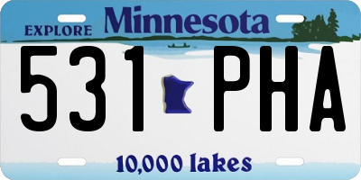 MN license plate 531PHA