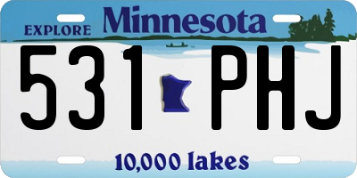 MN license plate 531PHJ
