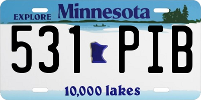 MN license plate 531PIB