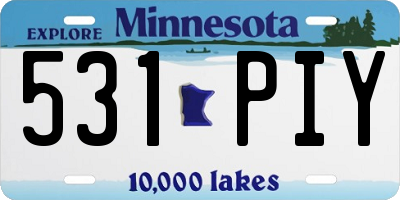 MN license plate 531PIY