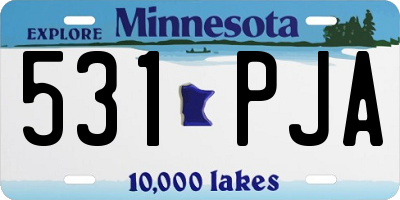 MN license plate 531PJA
