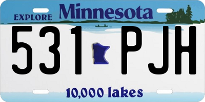 MN license plate 531PJH