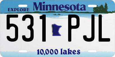 MN license plate 531PJL