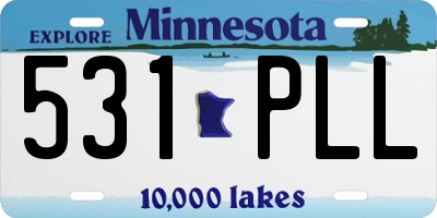 MN license plate 531PLL