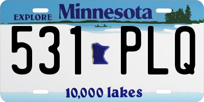 MN license plate 531PLQ