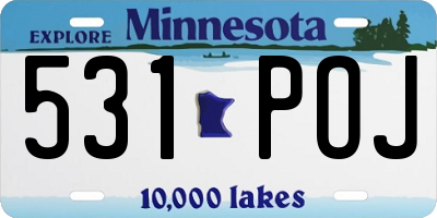 MN license plate 531POJ