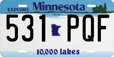 MN license plate 531PQF