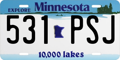 MN license plate 531PSJ