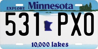 MN license plate 531PXO