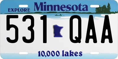 MN license plate 531QAA