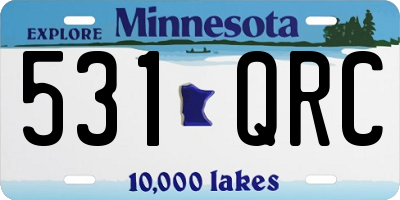 MN license plate 531QRC