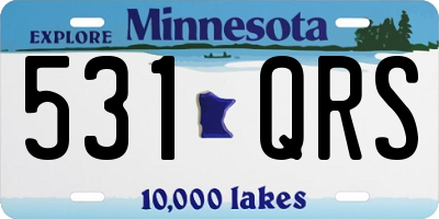 MN license plate 531QRS