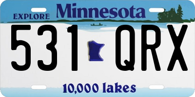 MN license plate 531QRX