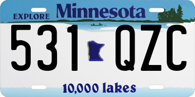 MN license plate 531QZC