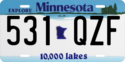 MN license plate 531QZF