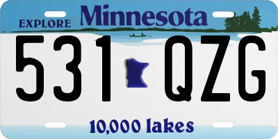 MN license plate 531QZG