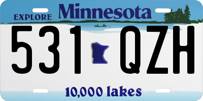 MN license plate 531QZH
