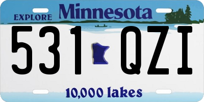 MN license plate 531QZI
