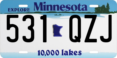 MN license plate 531QZJ