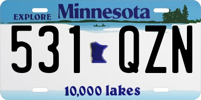 MN license plate 531QZN