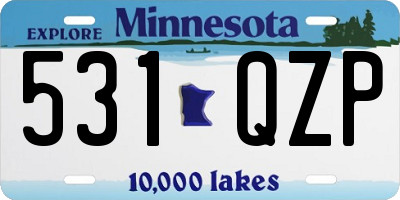 MN license plate 531QZP