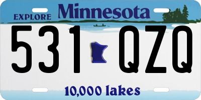 MN license plate 531QZQ