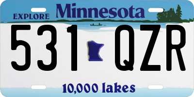 MN license plate 531QZR