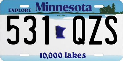 MN license plate 531QZS