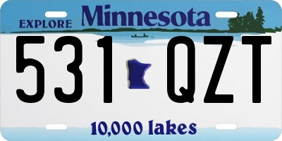 MN license plate 531QZT