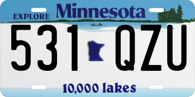 MN license plate 531QZU
