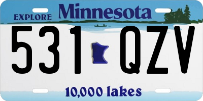 MN license plate 531QZV