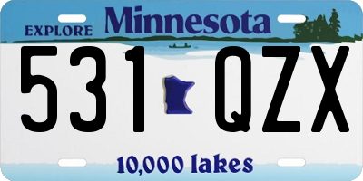 MN license plate 531QZX