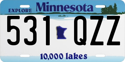 MN license plate 531QZZ