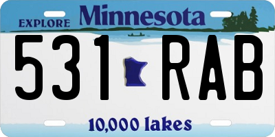MN license plate 531RAB
