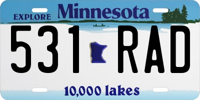 MN license plate 531RAD