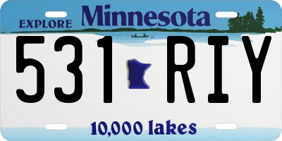 MN license plate 531RIY