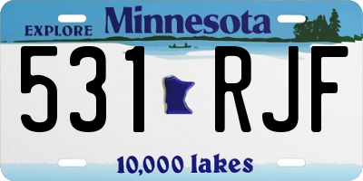 MN license plate 531RJF