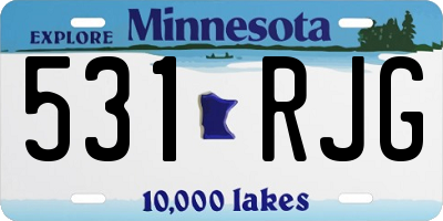 MN license plate 531RJG